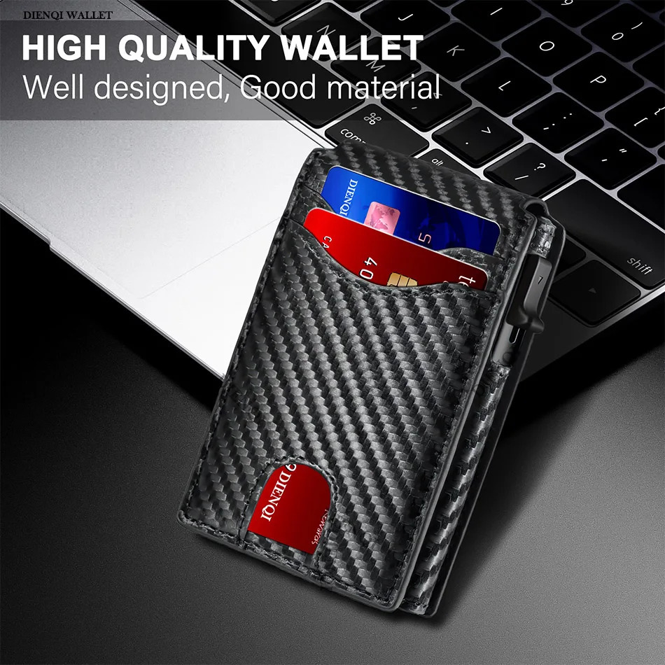 Carbon Fiber Rfid Credit Card Holder Men Wallets Anti Theft Slim Thin Wallet Cardholder Minimalist Wallet Purse Walet Bag251119