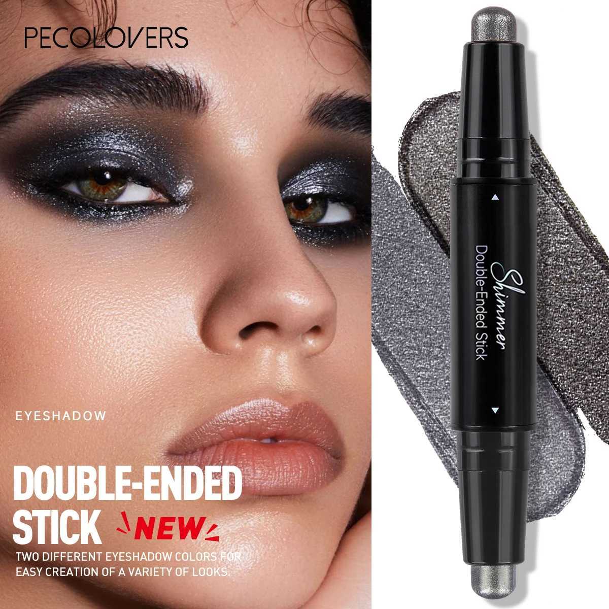 Shimmer Brown Double Head Eyeshadow Stick Colorful High Waterproof Cream Eyes Shadow Pencil Long Lasting Makeup CosmeticT251122