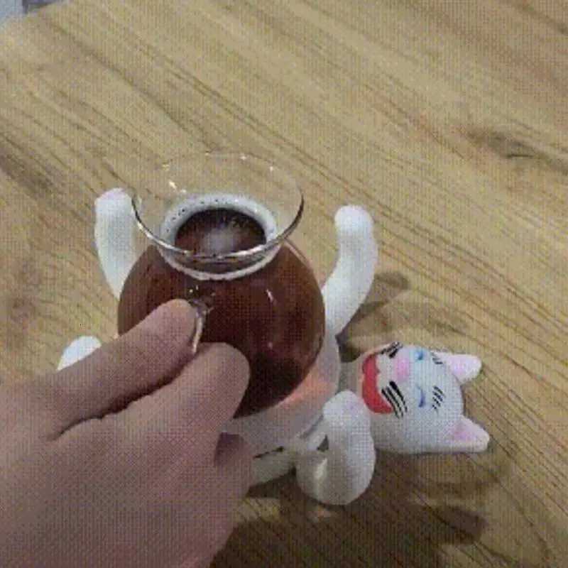 Creative 3D Print Funny Cat Coasters Insulated Coaster Ornament Stress Relieve Mug Base Decoration Party Favors Birthday Gifts C251122