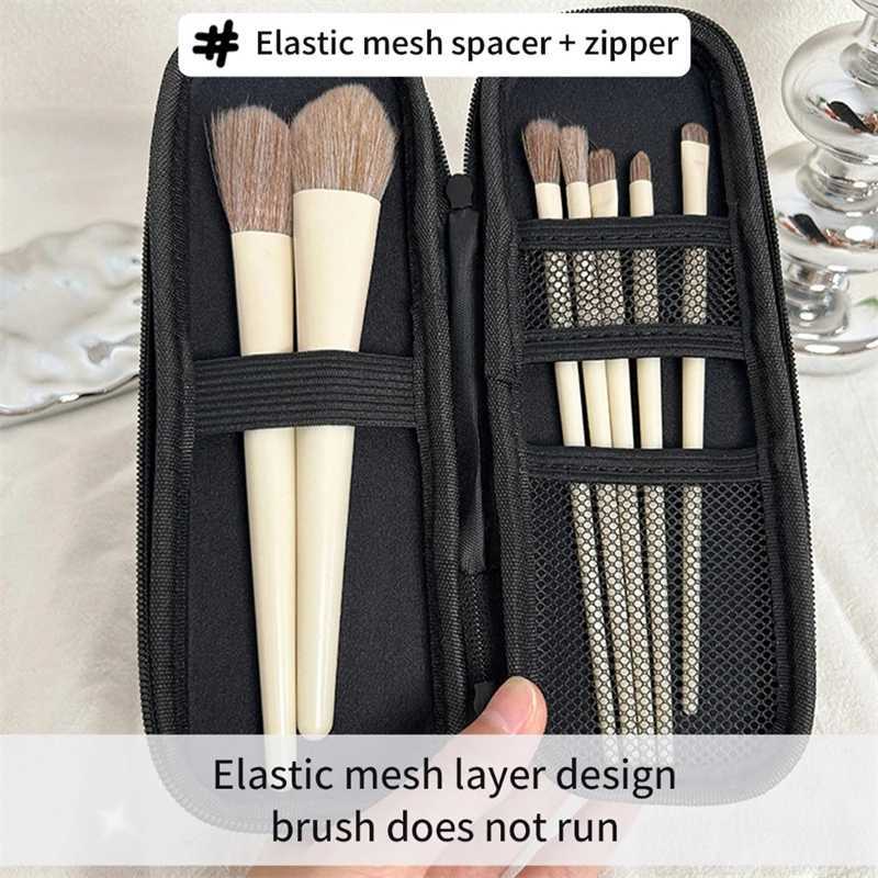 Multifunctional Makeup Brush Storage Bag Portable Travel Organizer Mesh Cosmetic Pouch Wash Storage Lightweight Beauty Tools C251122