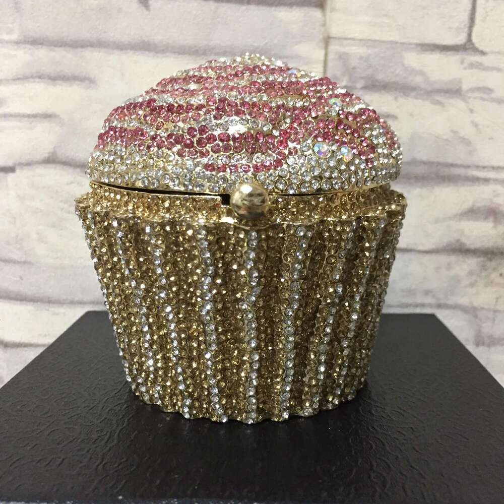 Small Cake Ice Cream Dia Handbags Metal Chain Evening Crystal Banquet Clutch Purse Designer Dress Women's Bag