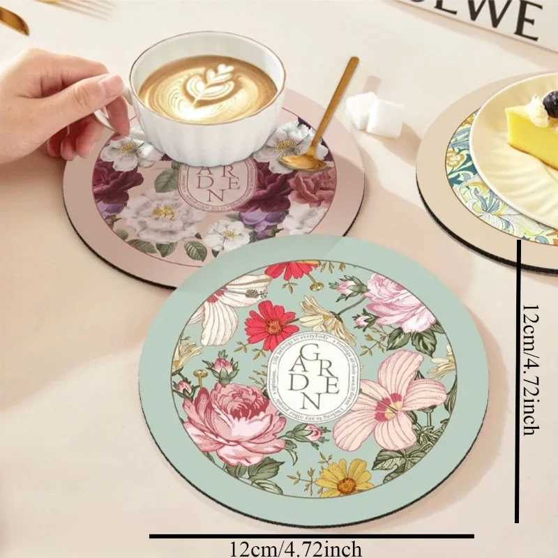 Luxury Coasters Water Absorbing Quick Drying Insulation Coaster High Aesthetic Value Anti-slip Tea Mat kitchen Accessories C2511220