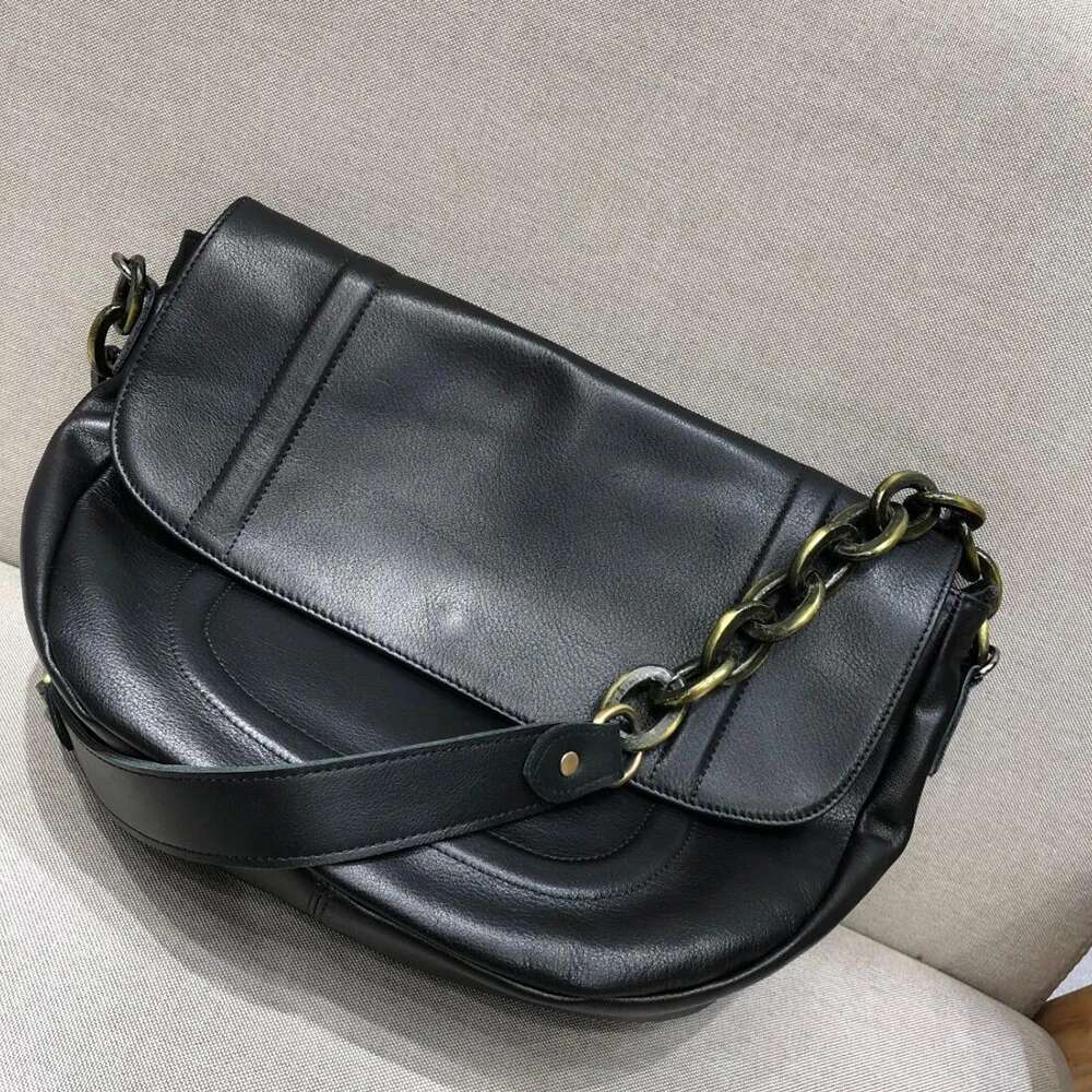Trendy Genuine Leather Crossbody Bag Tote Big Capacity Chain Messenger Shoulder For Women Casual Soft Fashion S Bags Bag