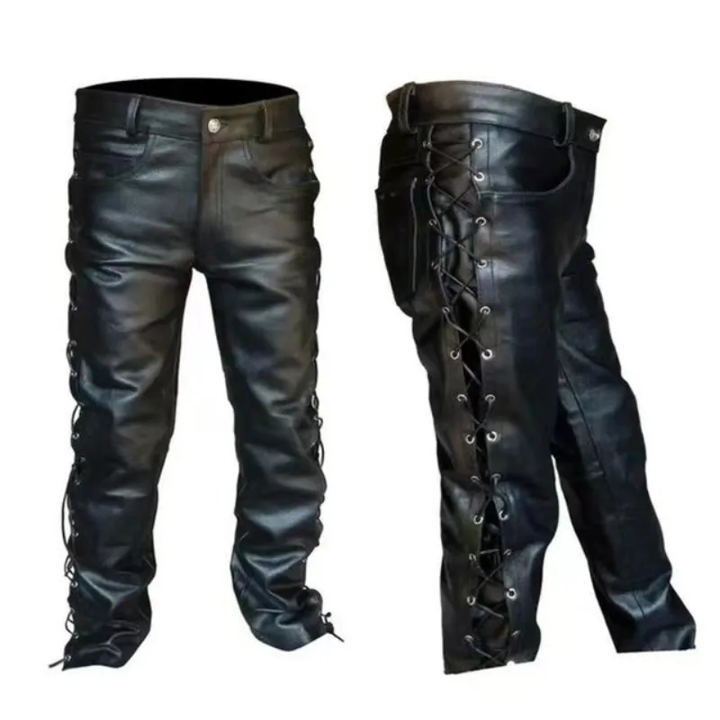 adult Gothic medieval pants retro Renaissance Viking clothing leather plus size 250418