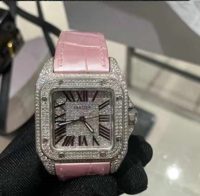 Women's Watches 33mm size quart movement watch Stainless steel diamond bezel reloj orologio montre with box and sapphire glass