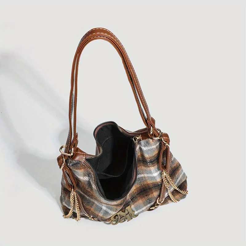 JIOMAY 2025 New Womens Retro Academy Style Shoulder Bag Thousand Bird Grid Fashion Backpack Large Capacity Commuter HandbagT251122