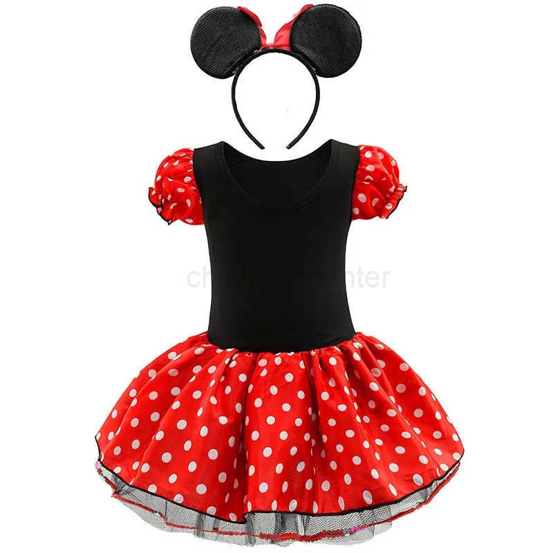 Disney Baby Girls Ballet Tutu Dress Summer Kids Minnie Mickey Dress Dots Mouse Costume Children Christmas Birthday Party Clothes W250520 W250520
