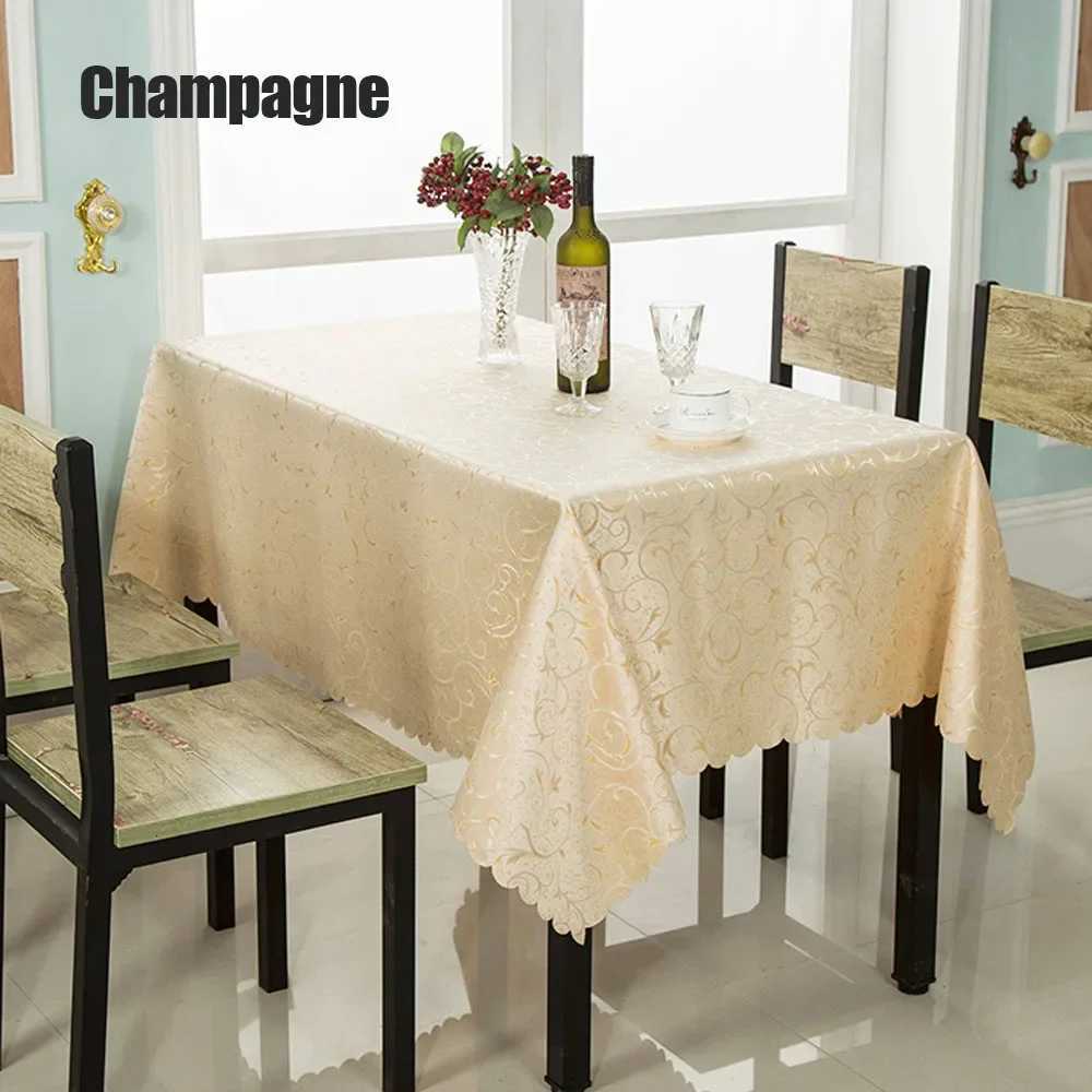 High Quty Europe Style Luxury Embroideried Gold Leaf 180180cm Square Tablecloth Hotel Home Table Cover For Event Decoration C251122