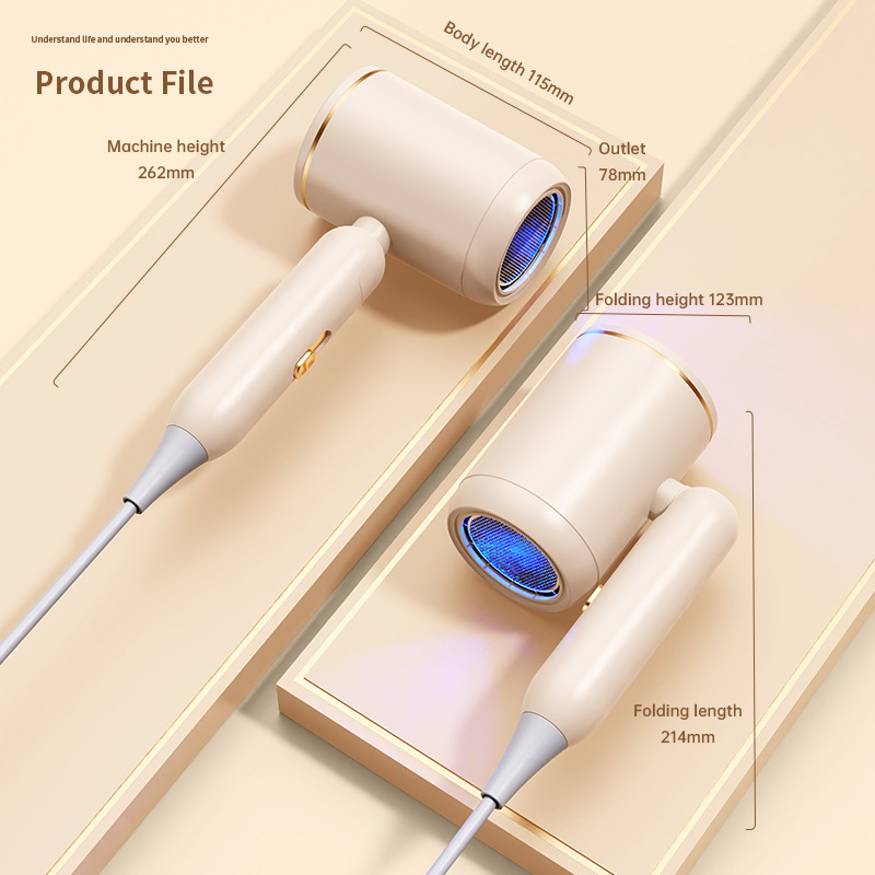 High speed hair dryer for home travel, portable folding for dormitory constant temperature high power