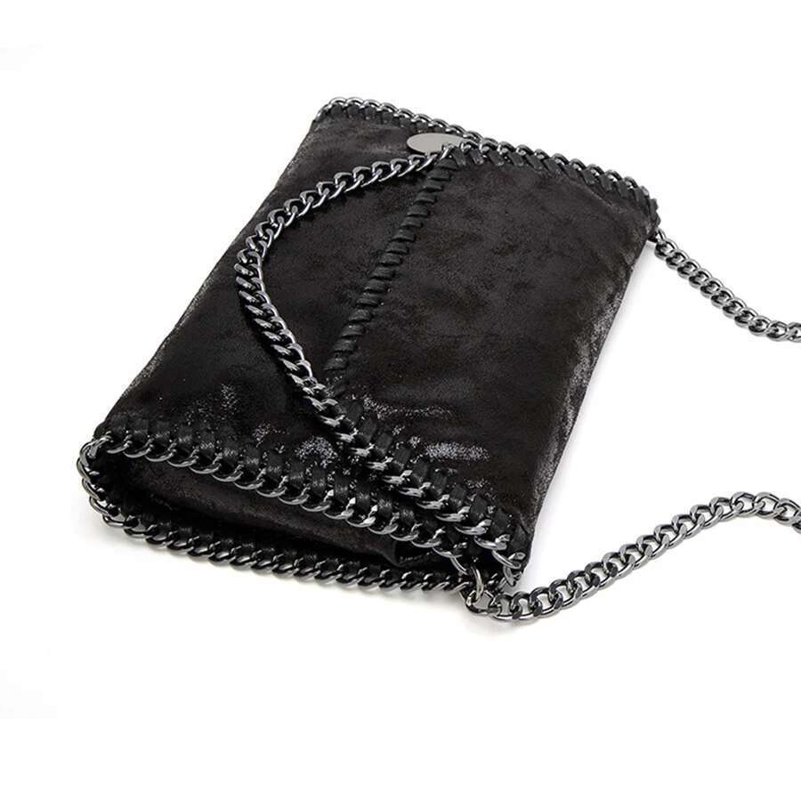 Women S Handbags New Casual Chain One Shoulder Messenger Bag Trendy Lady Small Flap Cross Body Bags Clutch Purses Sac A Main Bag