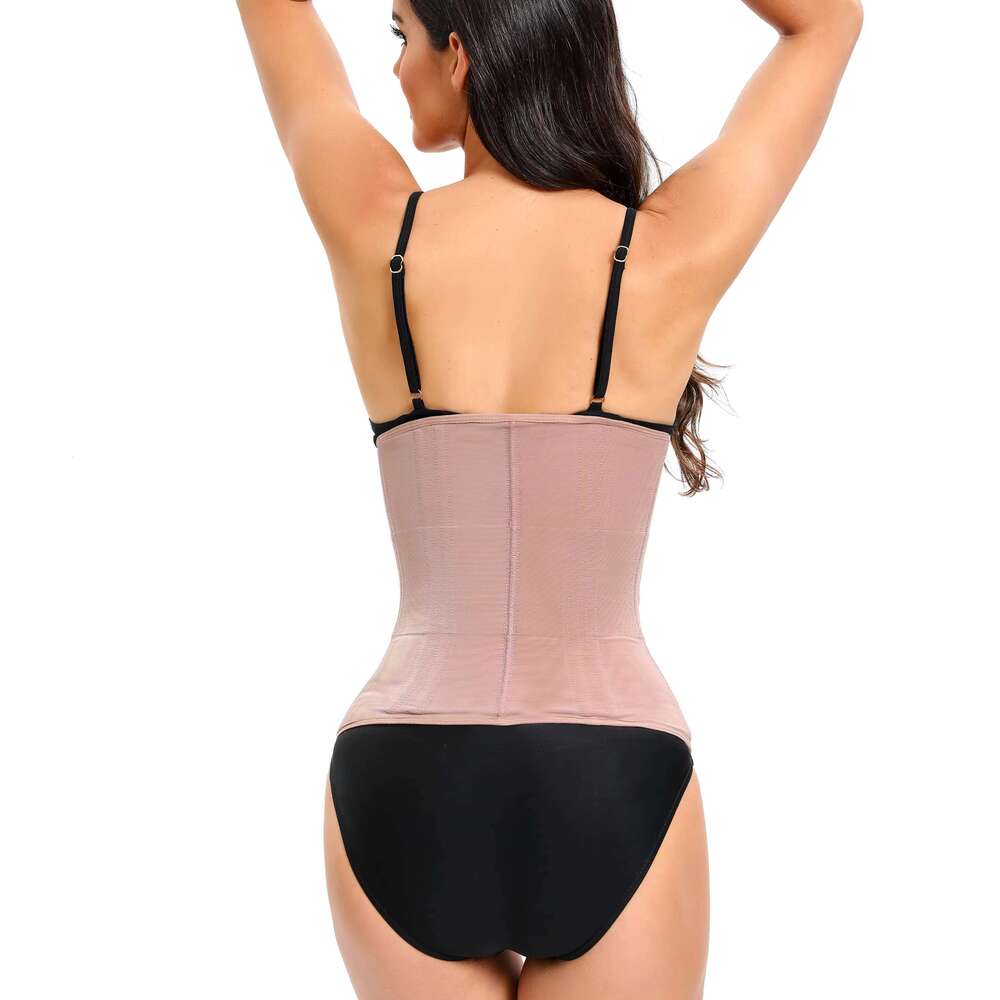 DHessentials Hourglass style female trainer, high compression Columbia waist cincher, with elastic band, steel zipper, body and abdominal shaping devi
