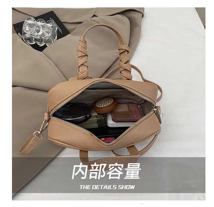 Luxury Designer PU Leather Lichee Pattern Womens Handbag Casual Crossbody Bag Pillow Boston Bowling ToteT251122