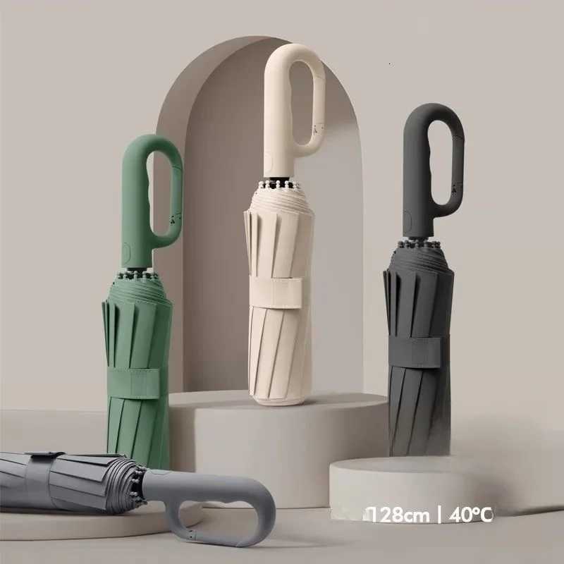 Fully automatic ring buckle 12 bones 128cm umbrella vinyl sun protection sun umbrella wholesale sun umbrella custom folding umbrM251122