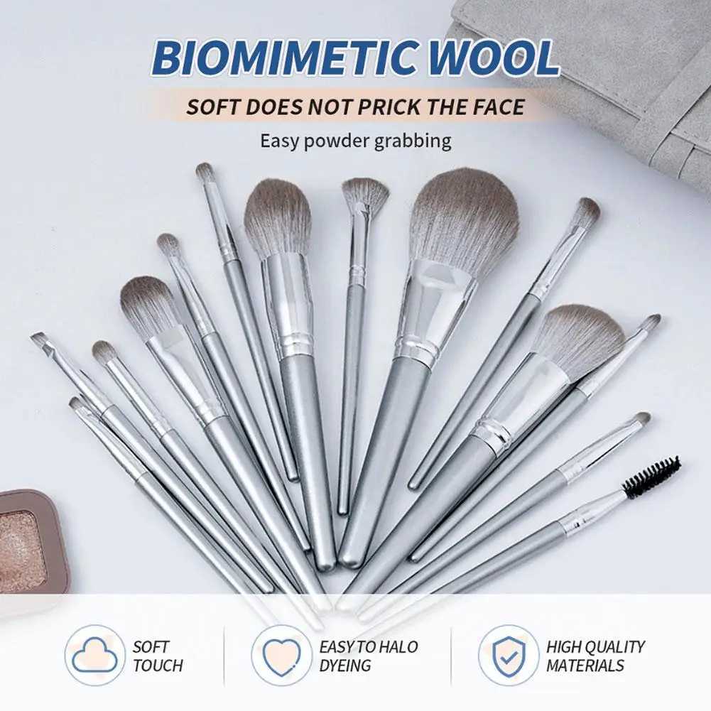 Professional 14PCS Makeup Brushes Set Soft Fluffy Foundation Eyeshadow Concealer Blending Blush Brush Kabuki Women Beauty Tool C251122