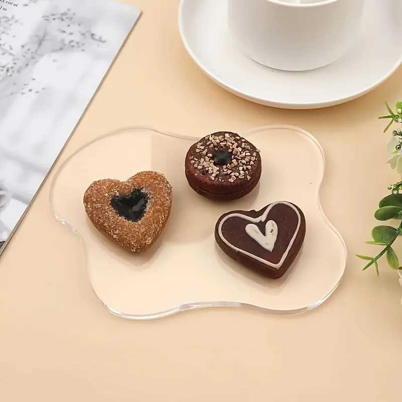 1 abstract cloud shaped acrylic coaster polished metal finish versatile jewelry display and coaster C251122