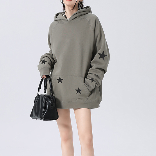 Designer raglan sleeves, American retro autumn hoodie, women's loose hooded couple jacket, autumn and winter with fleece
