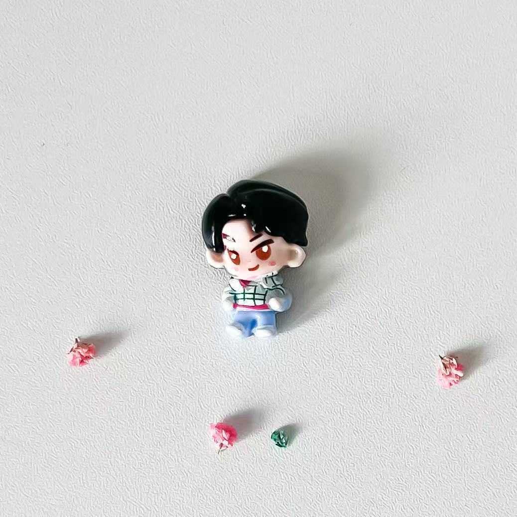 Cartoon Resin Small Card Demon Slayer Daily DIY Accessories Decoration Fridge Magnet Car Accessories Phone Case Keychain J251122