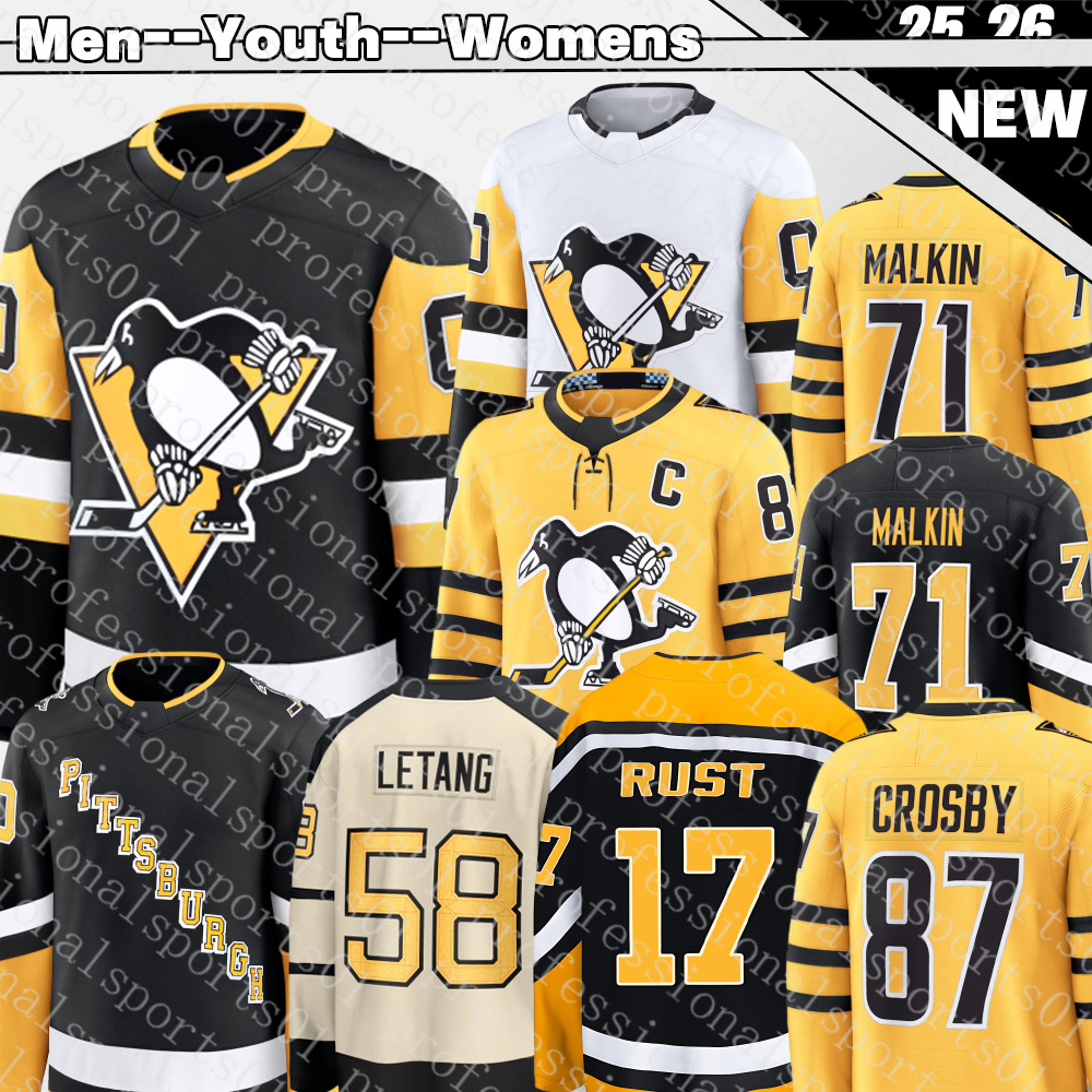 #87 Sidney Crosby pittsburgh hockey jersey penguin jersey Kris Letang Erik Karlsson Evgeni Malkin Bryan Rust Tristan Jarry Stadium Series jerseys