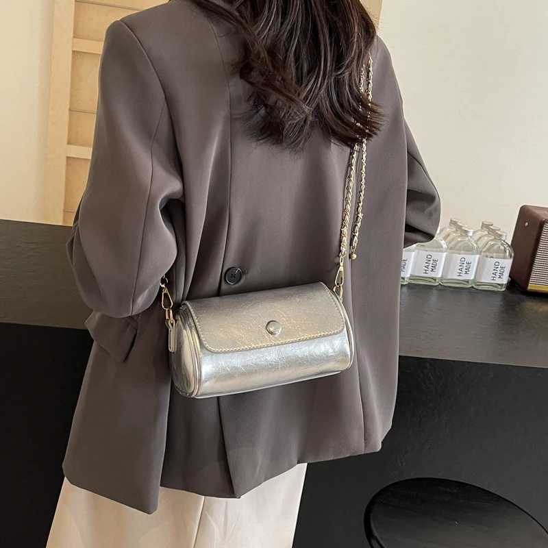 Small Sier Crossbody Bags For Wen 2024 Korean Fi Designer Fems Bucket Bag Lady Chain Gold Handbags And Purses Z250226