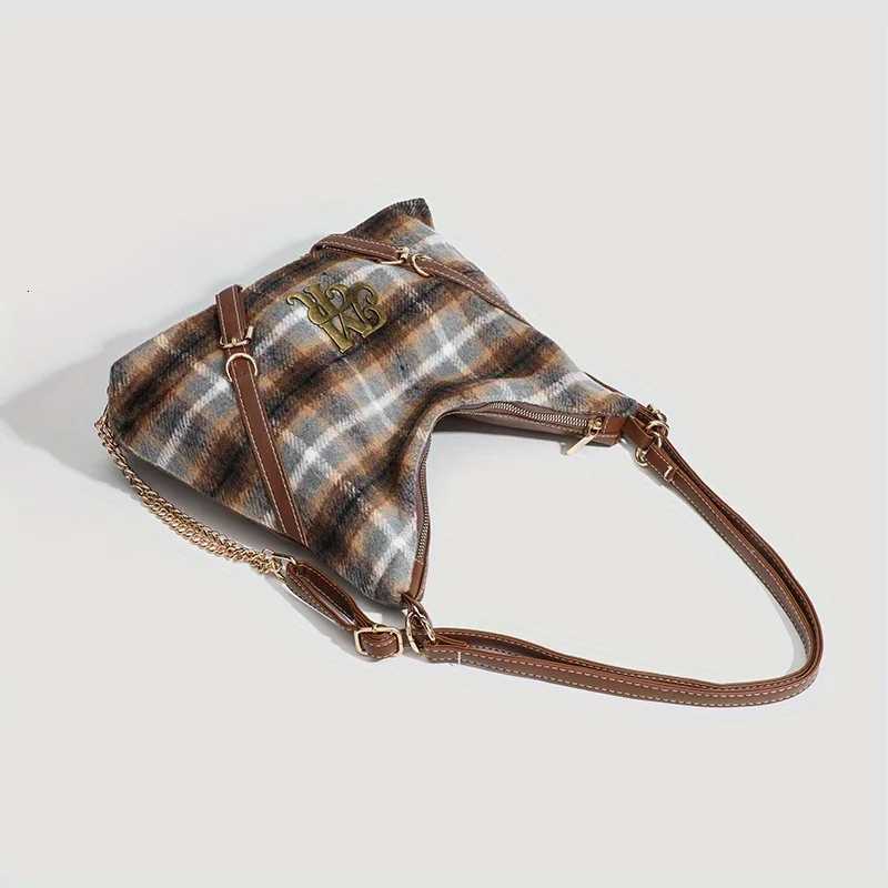 JIOMAY 2025 New Womens Retro Academy Style Shoulder Bag Thousand Bird Grid Fashion Backpack Large Capacity Commuter HandbagT251122