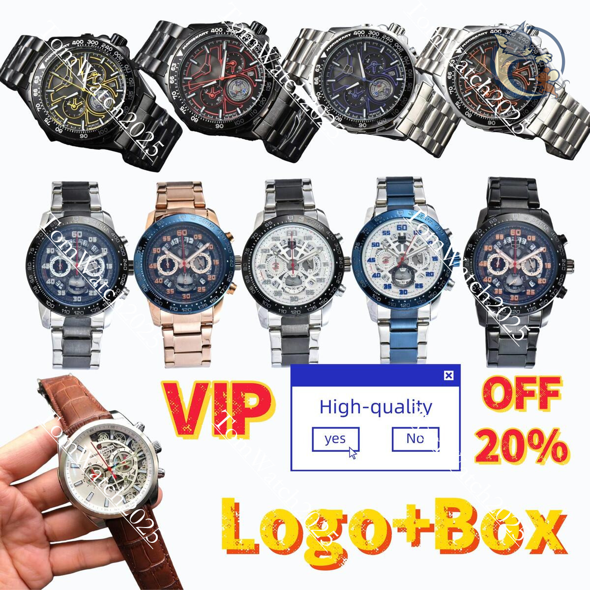 2026 AAA Tagly Heuerers Watch Designer Mens Quartz Watchs Chronograph High Quality Trendy Leather Movement Automatic Stainless TOP F1 With Box Comfortable b22 b30