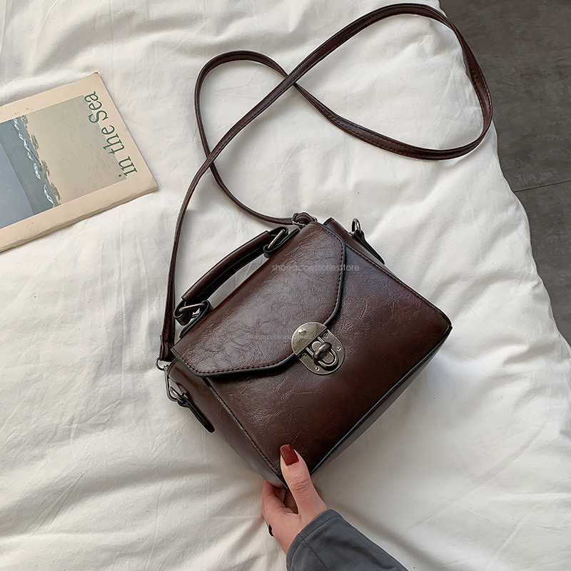 Texture small bag, women's new casual fashion, one shoulder crossbody handbag for girls