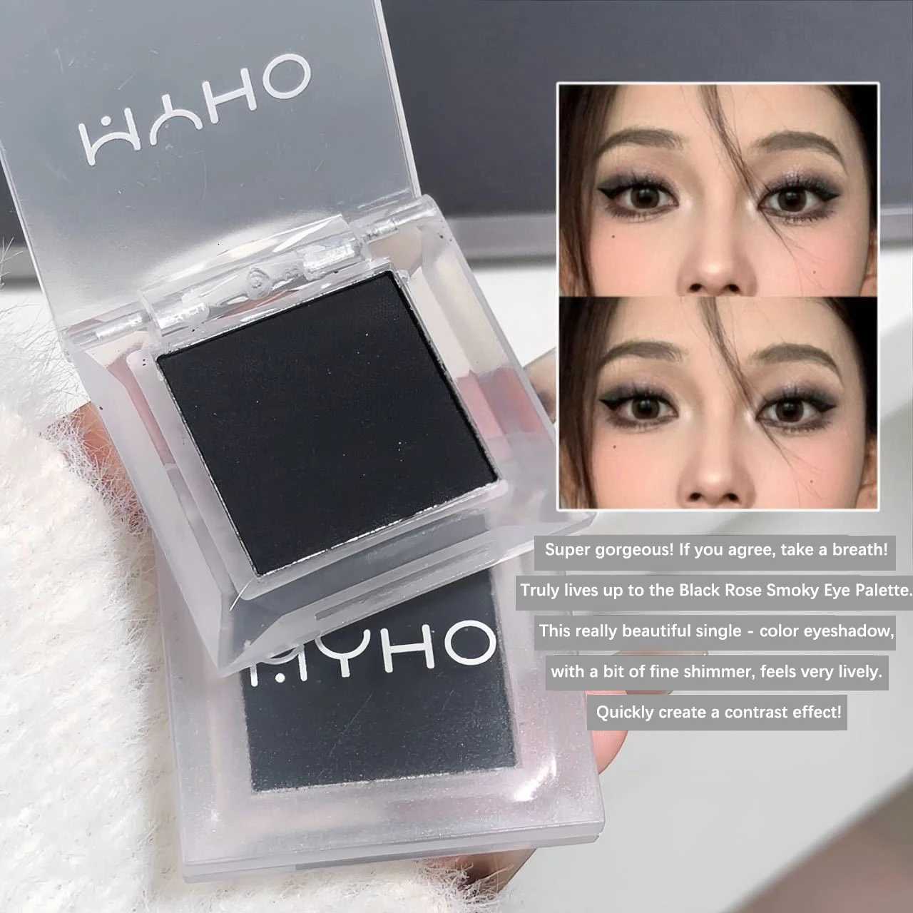 Long-Lasting Matte White and Smoky Black Eyeshadow PaletteDelicate High-Pigment Monochrome Contour Enhancing for daily wearT251122