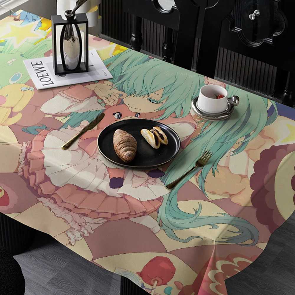 H- Anime Table Cloth Polyester Print Waterproof Oilproof Rectangular Party Table Cover Tablecloth Picnic Mat C251122
