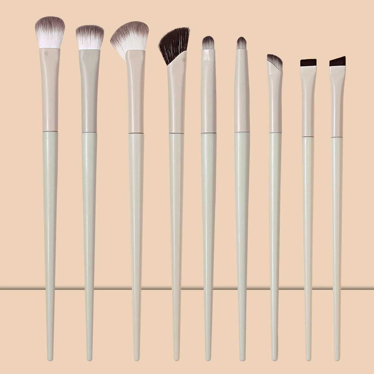 9-piece professional eye makeup brush set ultra-thin eyeliner brush Nose shadow highlight brush eye smudge brush set C251122