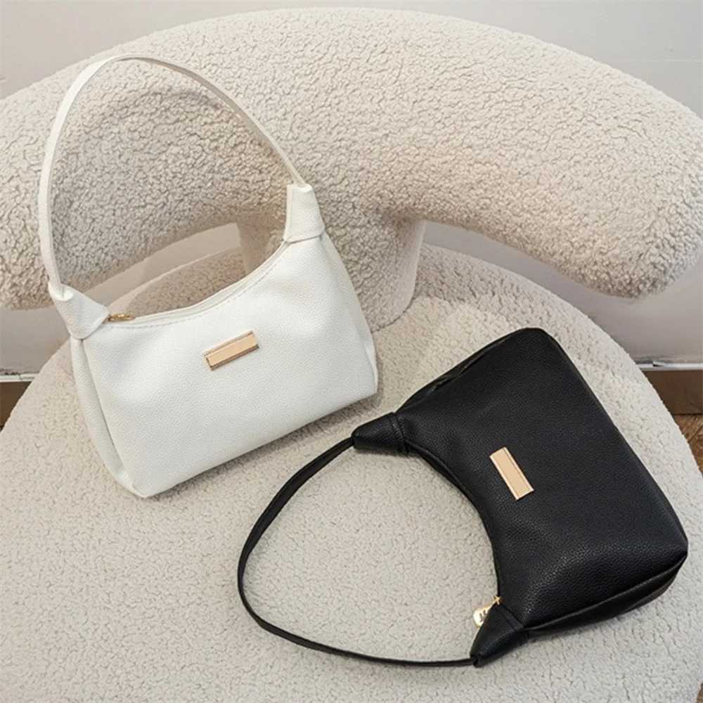 New Fashion Womens PU Leather Shoulder Bag Solid Color Bottom Bag Large Capacity Womens Handbag Zipper Cross Body Bag W250421