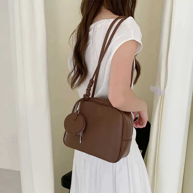 Solid Shoulder Strap for Women Texture Small Box Underarm Bags Large Capacity Female Leisure Commuting Handle Packs Lady HandbagT251122