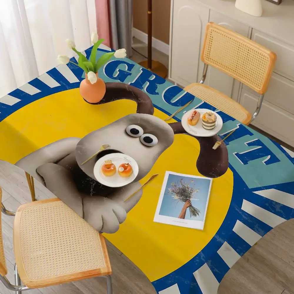 W-Wallace And G-Gromites Cartoon Tablecloth Home Dinner Party Cover Wedding Outdoor Party Cover Hotel Decoration Tablecloths C251122
