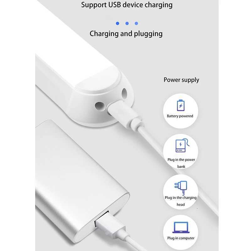 LED Vanity Makeup Mirror Light 24/34 Cm Stepless Dimming USB Rechargeable Magnetic Wall Light Dressing Table Mirror Lamp M251122