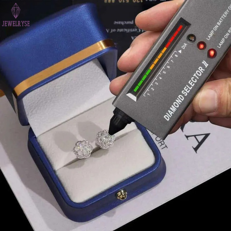 Elegant Dazzg Trendy wer 10MM Moissanite Dia Ear Studs For Men Women Hip Hop Jewelry Fine Earrings 10K Solid Gold