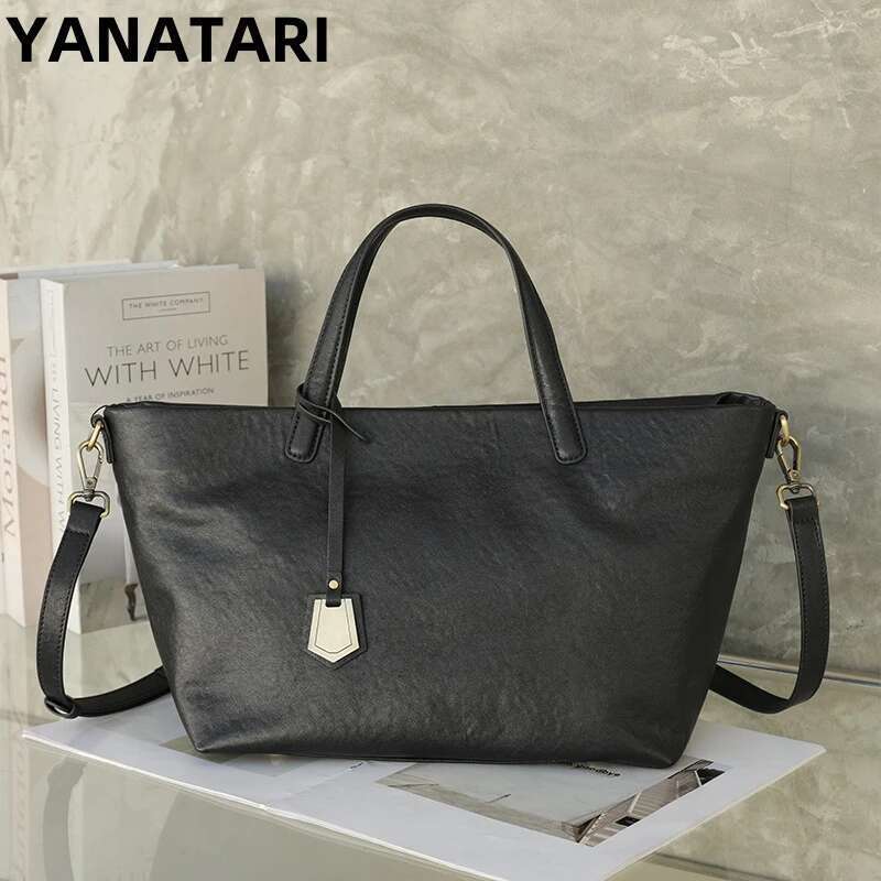Woman Shoulder Soft Leather Large Capacity Square Fashion Tote Bag Korean Fashionable Handbag Shopping Underarm Bags Bag