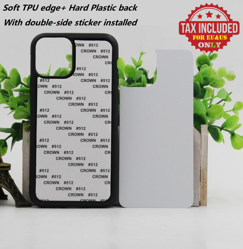 Blank 2D Sublimation TPU PC phone Cases for iPhone 17 air 16 15 14 13 11 Pro Max 12 X xr xs with Aluminum Inserts