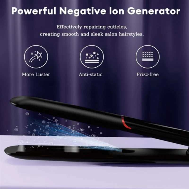 Professional Flat Iron Hair Straightener Curling Iron Fast Heat Up Coating Digital Controls Hair StraightenersT251122