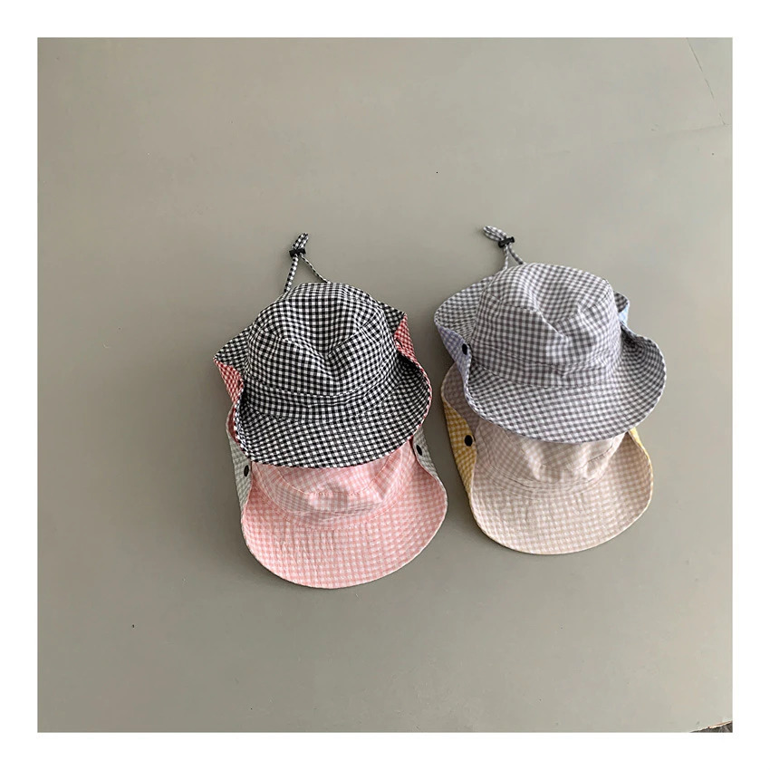 Personalized candy color reversible spring and autumn baby hat boys girls cotton childrens sun outdoor summer customized 250414z