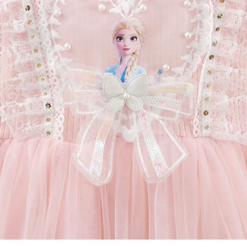 DISNEY Kids designer clothes baby girl princess dress kids clothes girls' spring and autumn Elsa dress children's Elsa princess dress