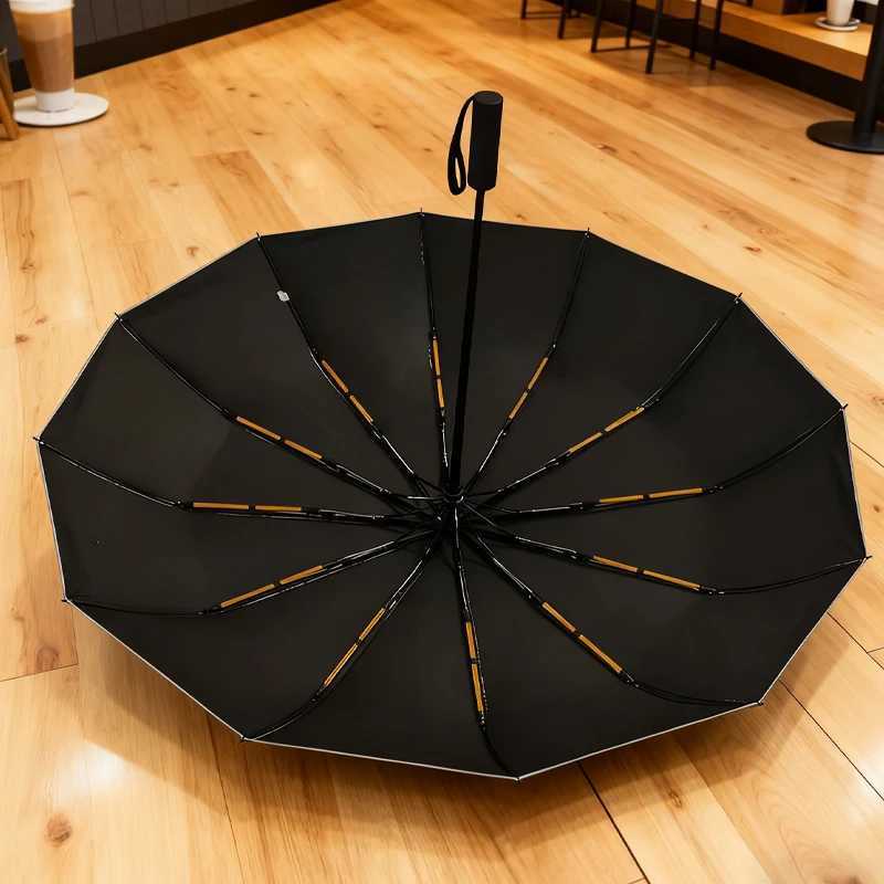 CH Printed Creative Letter Design Windproof Automatic Commuter Folding Umbrella Straight Handle Multifunctional Umbrella CommuteM251122