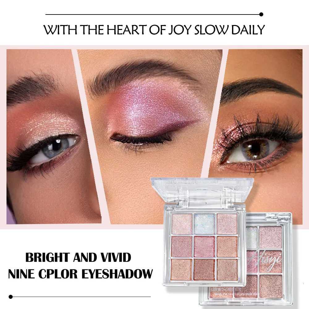 Shiny and matte 9-color eyeshadow palette for long-lasting makeup shimmery eyeshadow makeup for everyday and party looksT251122