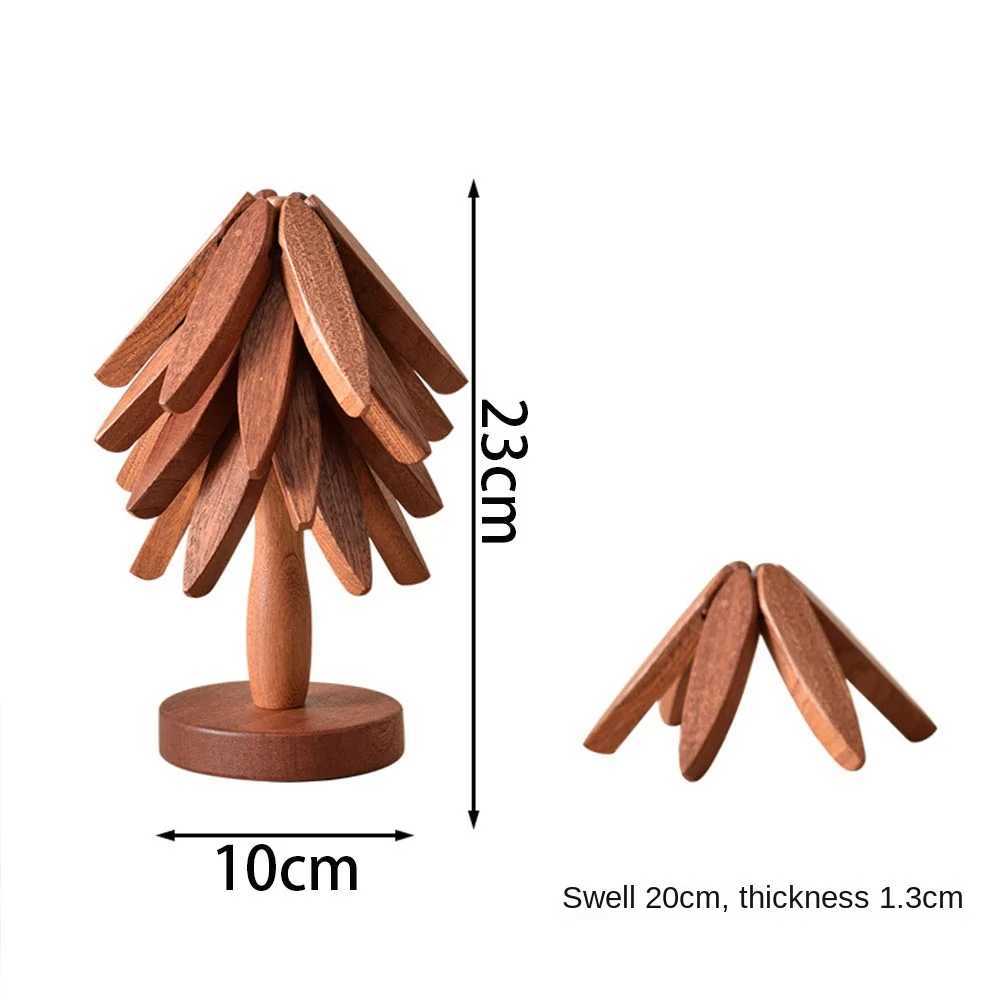 3/4PCS Anti Scald Heat Tree Design Coaster Wood Placemats Resistant Coaster Stand Tree Design Coaster Tree Shape C251122