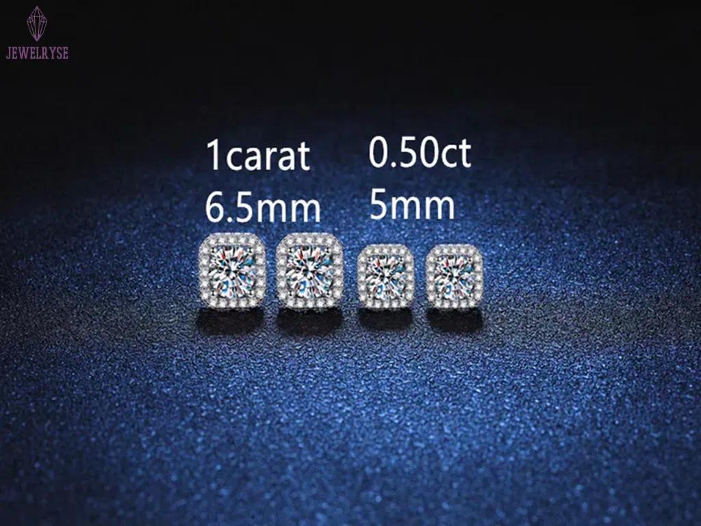 classic diamond earring desinger jewelry for men S925 silver six claw inlaid with diamond earrings hip-hop trend moissanite stone earrings studs Rock 