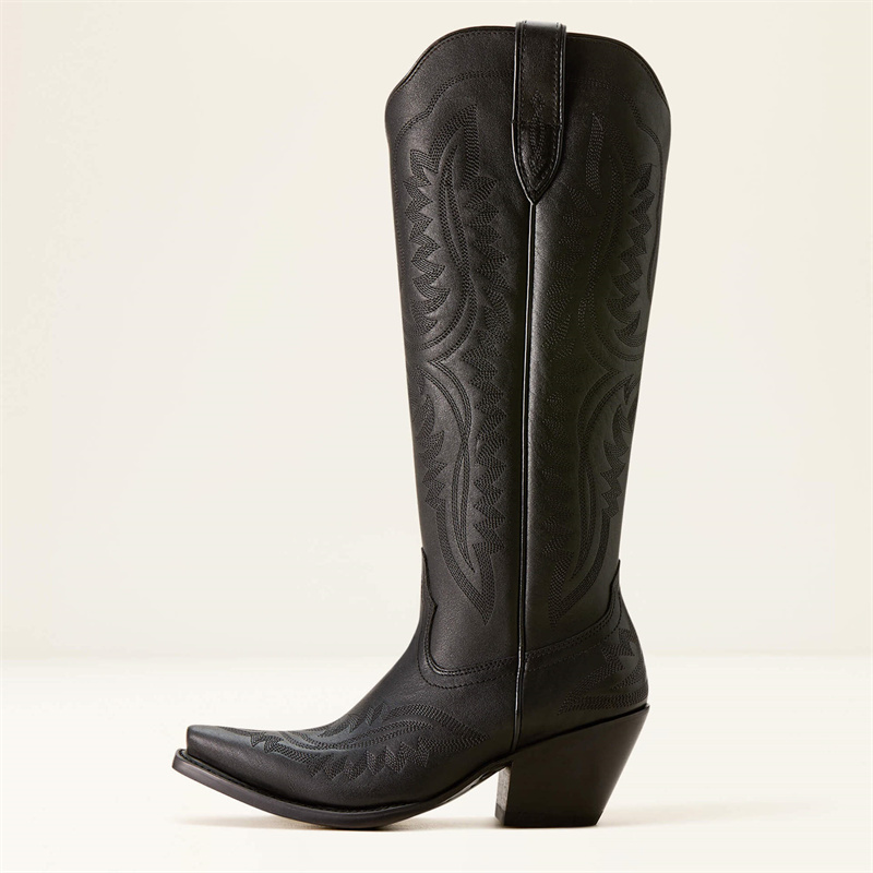 Designer Cowboy Boots Free Shipping 2025 New Fashionable Height Increasing Cowboy Boots with Sharp Point Thick Heel and High Barrel for womens