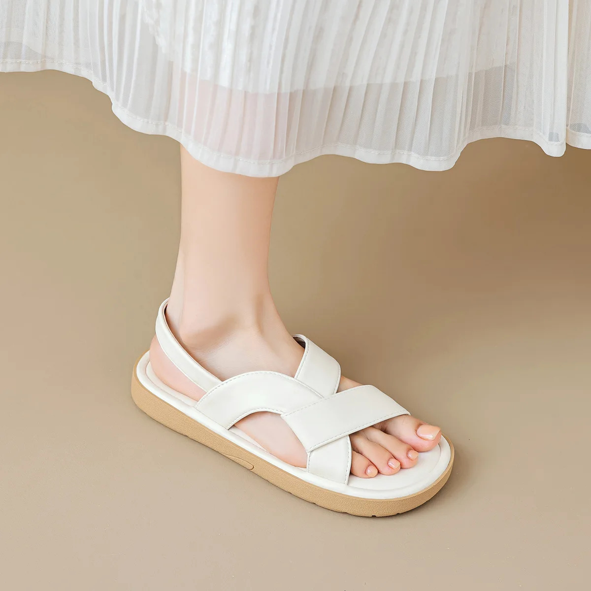 Summer Womens Outdoor Flat Shoes Korean Style Simple Fashion Casual Size 4143 250421BJ - view 4
