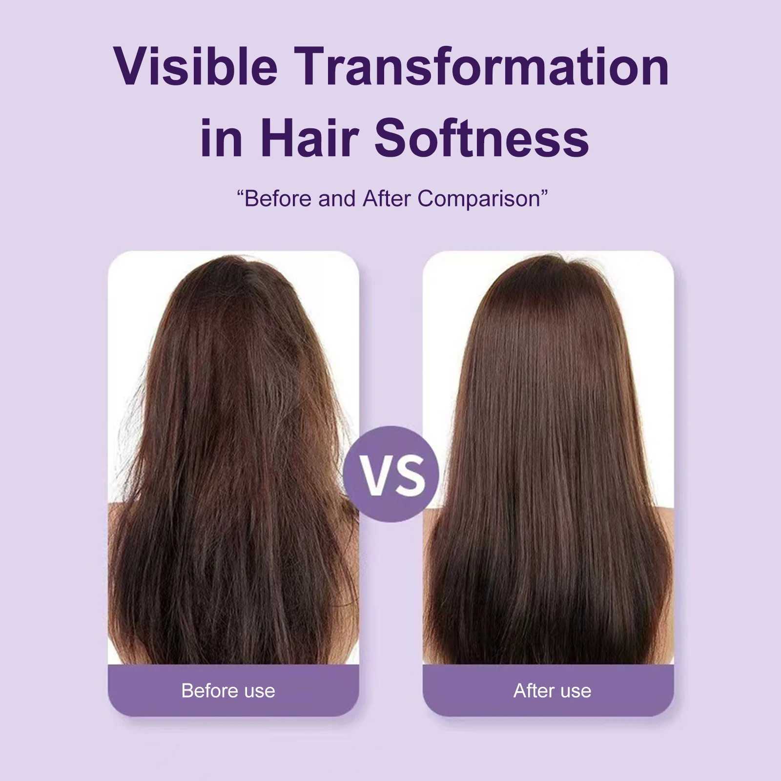 Rechargeable Mini Hair Straightener Type C Charging Constant Temperature Heating Nylon Portable Straightening Brush for TravelT251122