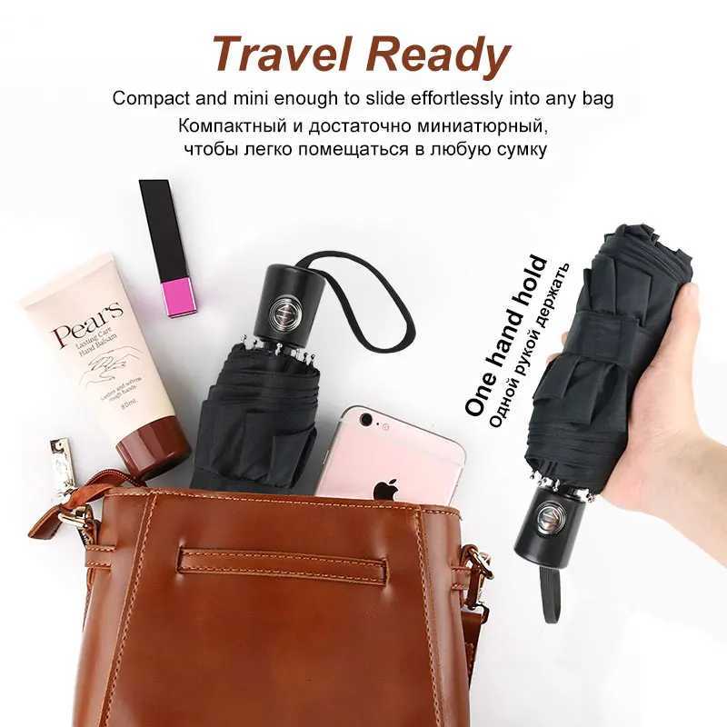 Automatic Mini Pocket Umbrella Small Travel Rain Women Kids Umbrella Parasol Portable Outdoor Waterproof Ultralight Men UmbrellaM251122