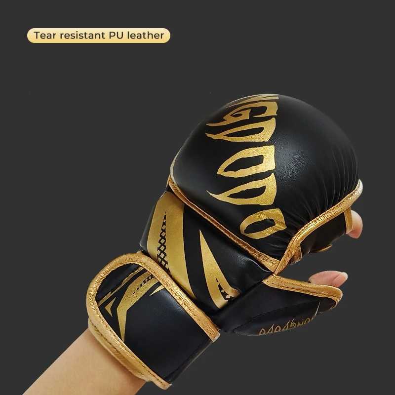 Professional MMA Half Finger Taekwondo Gloves Suitable for Male and Female PU Karate Muay Thai Training Adult and Childrens EquipmentXJ250422