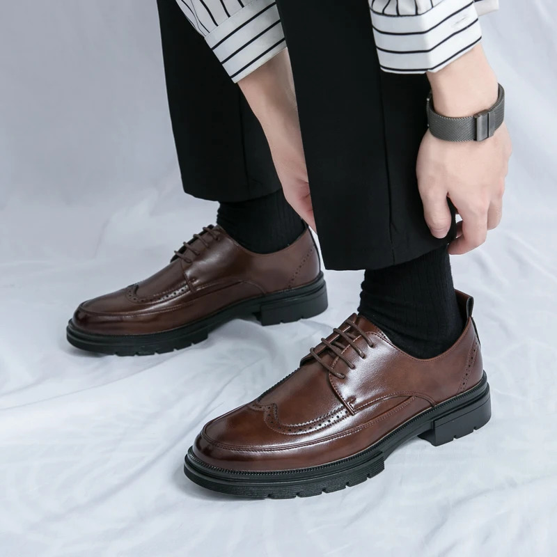 Mens Dress Genuine Leather Mens Shoes Free Delivery Sports 2024 Casual 250421