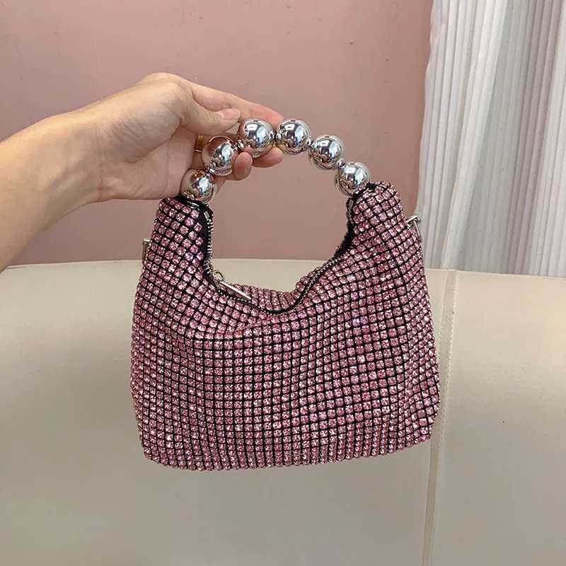 2025 New Shiny Rhinestone Evening Bags Women Luxury Designer Diamond Dinner Bag Ladies Mini Handbags Crystal Top Handle Bag Tote K251121